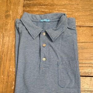 Blue Striped Polo Shirt